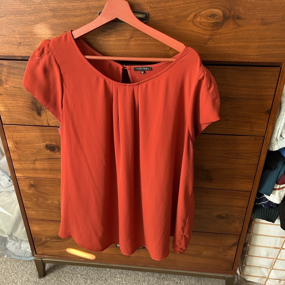 Papermoon plus 2x orange blouse